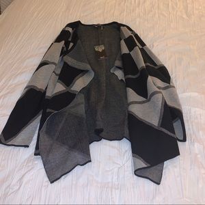 Black and Gray Cardigan